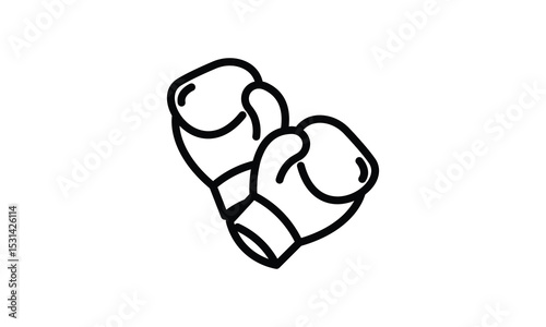 Boxing Gloves: A Simple Line Art Design