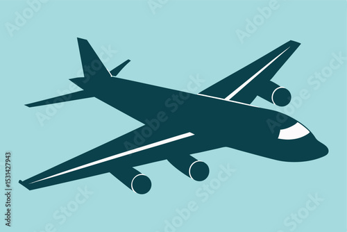 airplane on the blue sky