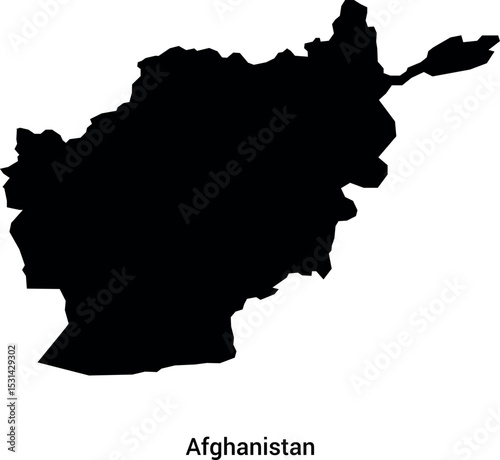 afghanistan sillouette vector isloated on a white background