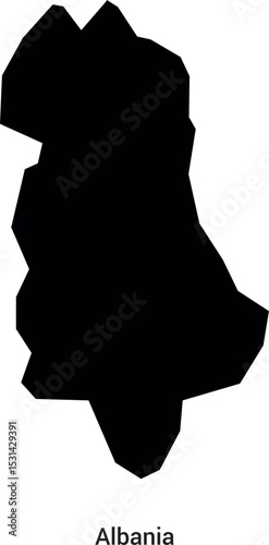 albania sillouette map vector isloated on a white background