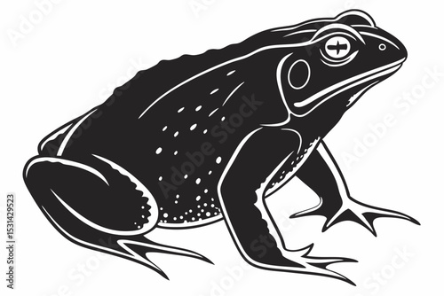 african bullfrog sihouette black vector 