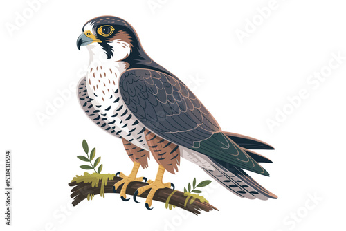 A Falcon bird vector art illustration