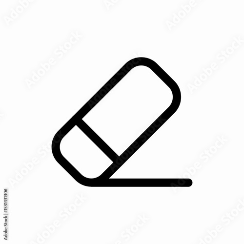 eraser delete tool icon vector sign