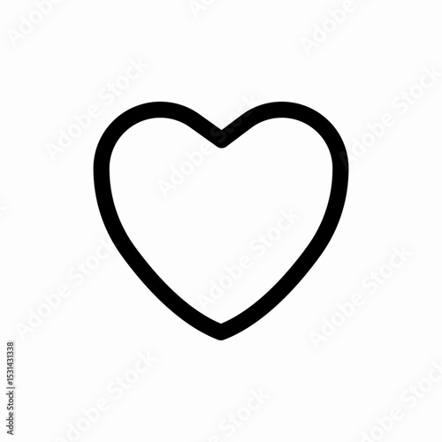 heart love favorite icon vector sign