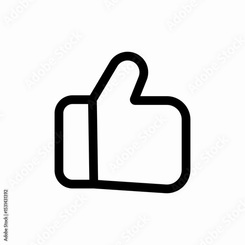 thumbs up approval icon vector sign