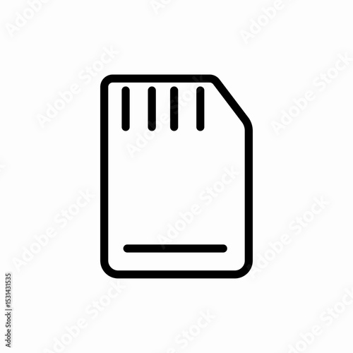 memory card storage icon vector sign