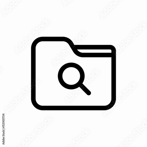 file search icon vector sign