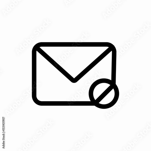 email cancel delete message icon vector sign