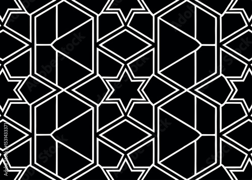 abstract geometric seamless islamic pattern