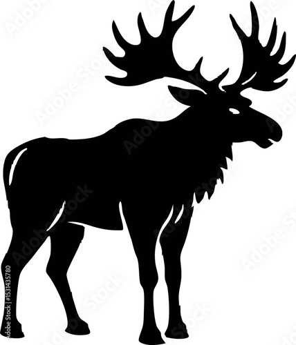 deer silhouette vector illustration