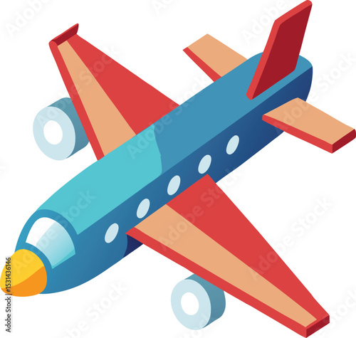 vector illustration of a plane, airplane in the sky, airplane isolated on the transparent background, 