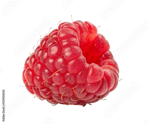 Isolated raspberry macro photography for fresh fruit and healthy eating food photography and product shots