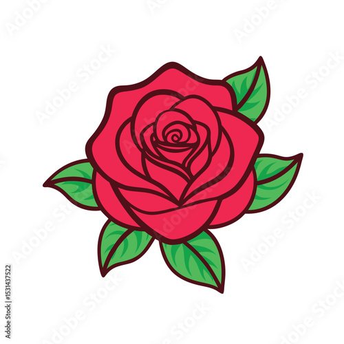 vector illustration of a rose