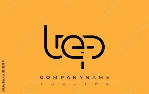 TEP abstract letter design. Modern Business Logo Design With Abstract Typography and Contemporary Style
