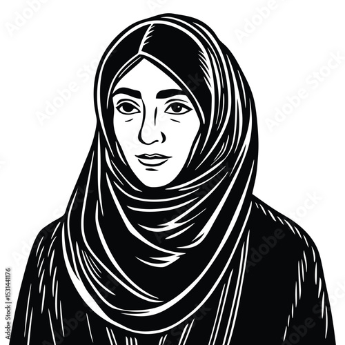 Portrait of Muslim Woman in Hijab