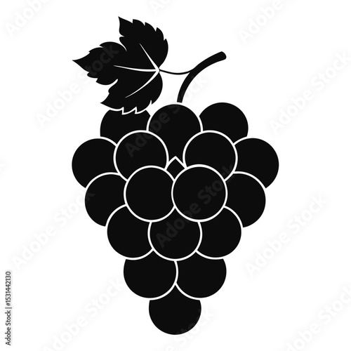 grapes--silhouette--on-a-white-background.eps
