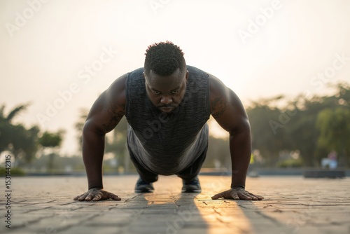 Plus-size athletes in real workout sessions and older people exercising