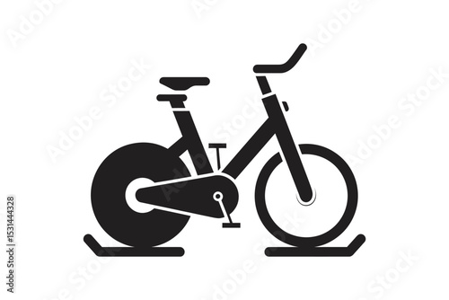 Exercise bike icon vector

