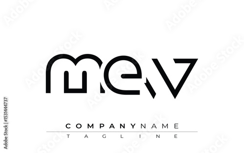 MEW abstract letter design. Modern Business Logo Design With Abstract Typography and Contemporary Style