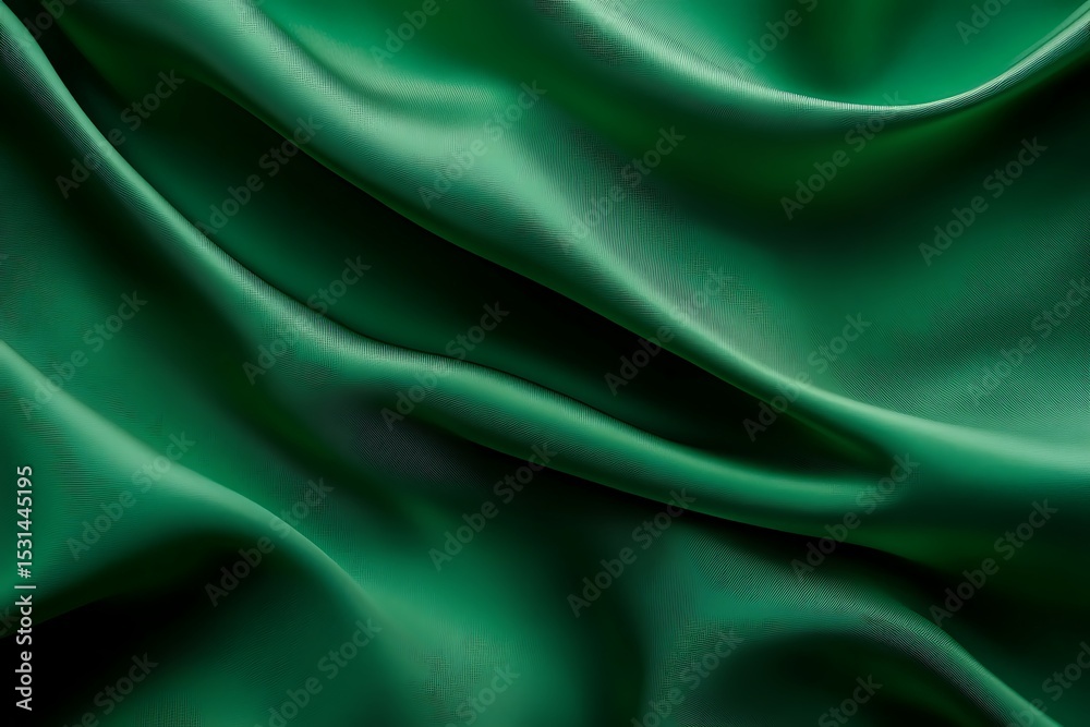 Obraz premium a green wavy background with light