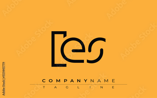 LES abstract letter design. Modern Business Logo Design With Abstract Typography and Contemporary Style