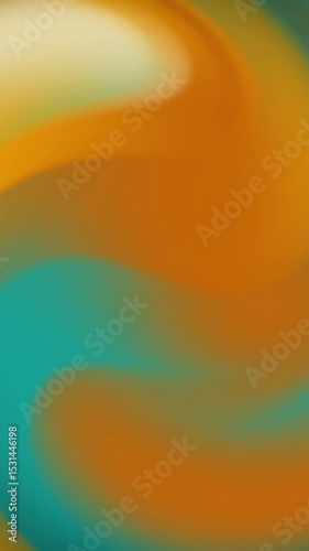 Blurry abstract painting of orange and teal suitable for backgrounds, website design, posters, and artistic projects with modern aesthetics.
