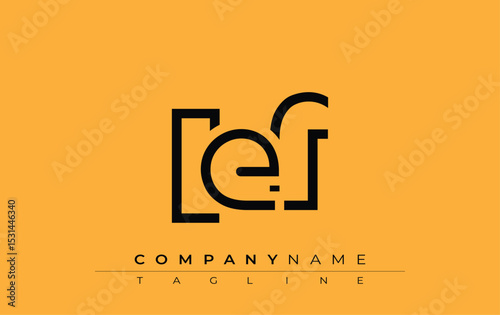 LEF abstract letter design. Modern Business Logo Design With Abstract Typography and Contemporary Style