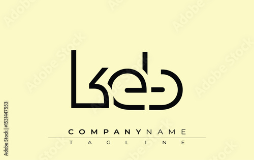 KEB abstract letter design. Modern Business Logo Design With Abstract Typography and Contemporary Style