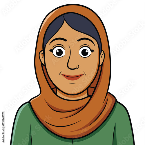 A Pakistani woman in her 40s, with an empathetic and understanding expression, conveying deep connection.