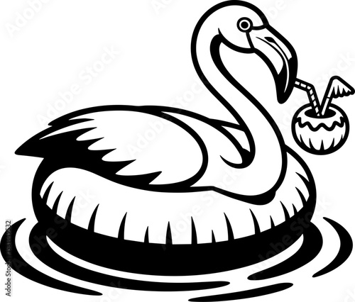 Flamingo in Pool Floatie