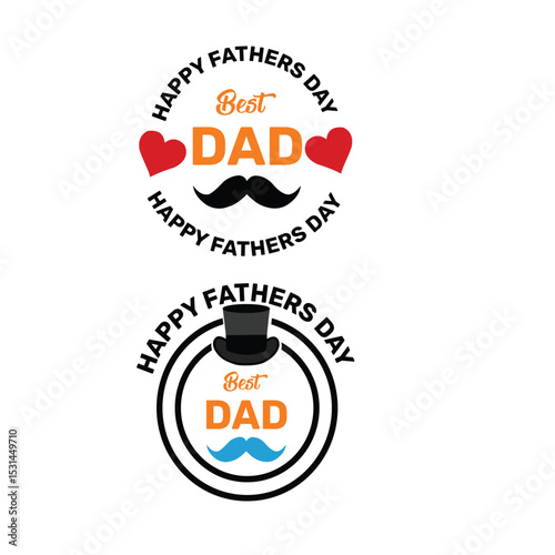 Happy fathers day vector text typography t-shirt design