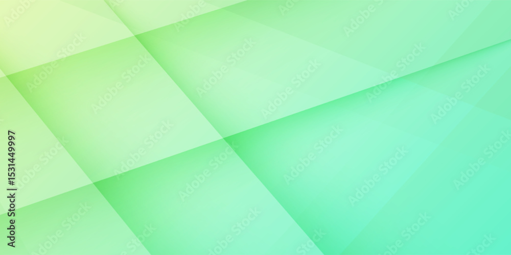 Obraz premium Green vector abstract background with simple geometric shapes