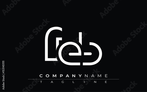 FEB abstract letter design. Modern Business Logo Design With Abstract Typography and Contemporary Style