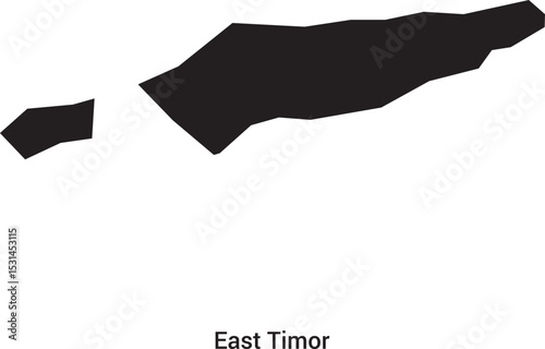 east timor sillouette vector isloated on a white background