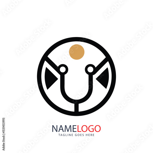 Vector company logo design, an icon symbol for business and web user accounts