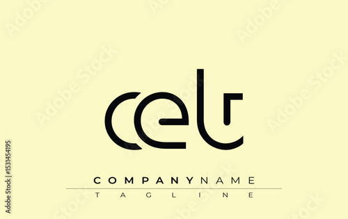 CET abstract letter design. Modern Business Logo Design With Abstract Typography and Contemporary Style