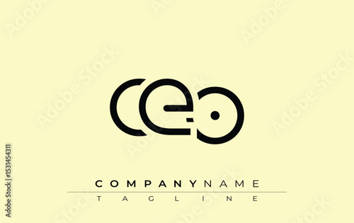 CEO abstract letter design. Modern Business Logo Design With Abstract Typography and Contemporary Style