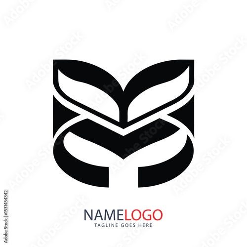 Abstract vector logo design for company business symbol illustration concept