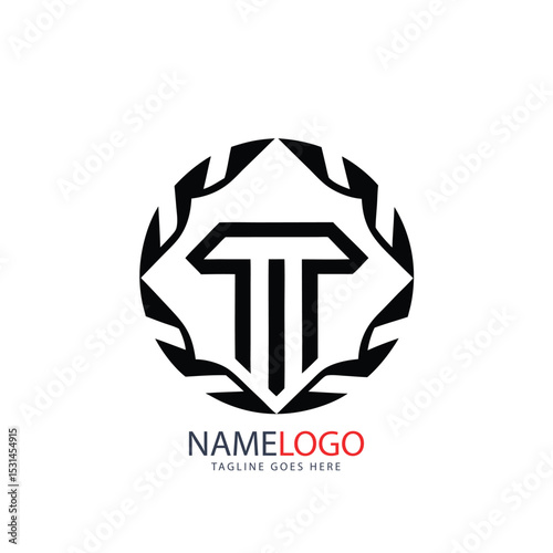 Company logo design featuring a green recycling symbol icon with arrows, perfect for environmental conservation concepts