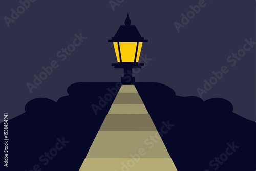 street lamp in the night