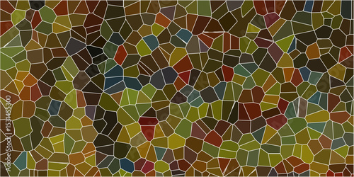 Seamless Multicolor broken stained glass background design. Dark Multicolor red Broken Stained-Glass Background. Dark colorful background with polygon or vector frame Retro Tiles Pattern and Quartz
