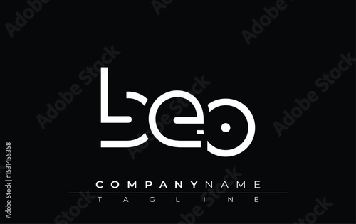 BEO abstract letter design. Modern Business Logo Design With Abstract Typography and Contemporary Style