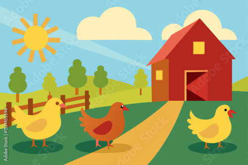 farm animals in the farm