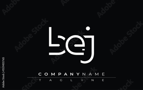 BEJ abstract letter design. Modern Business Logo Design With Abstract Typography and Contemporary Style