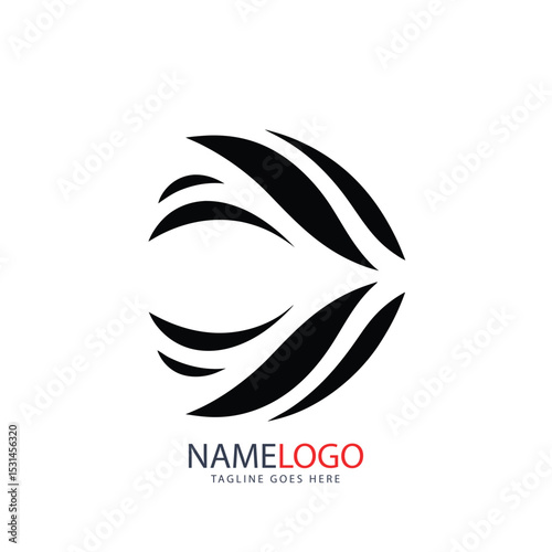 Elegant black vector eye symbol design for a modern business concept