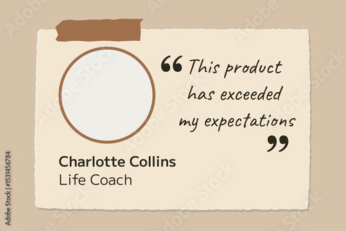 Cartoon review template set with hand drawn paper notes and testimonial frames flat vector illustration