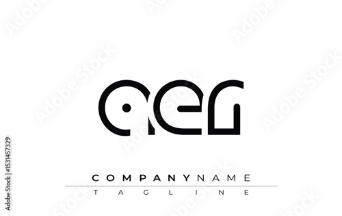 AER abstract letter design. Modern Business Logo Design With Abstract Typography and Contemporary Style