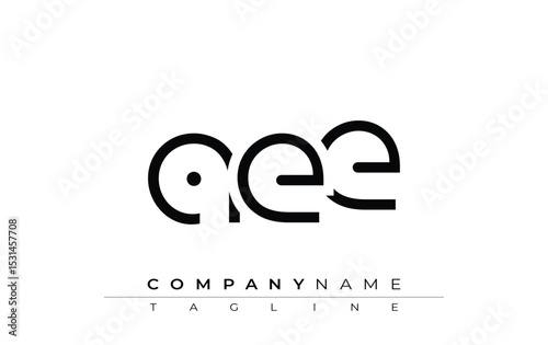 AEE abstract letter design. Modern Business Logo Design With Abstract Typography and Contemporary Style