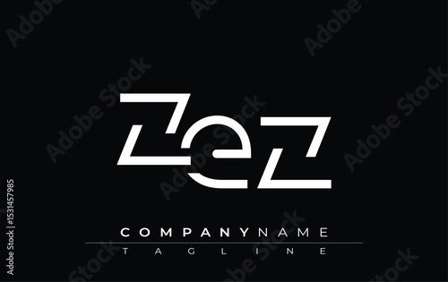 ZEZ abstract letter design. Modern Business Logo Design With Abstract Typography and Contemporary Style