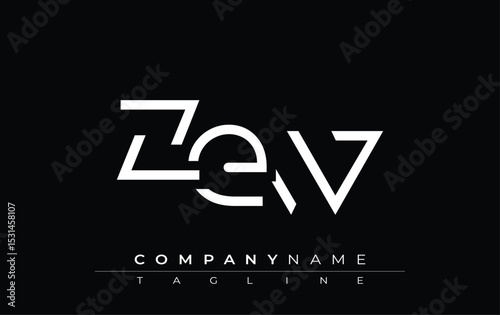 ZEW abstract letter design. Modern Business Logo Design With Abstract Typography and Contemporary Style
